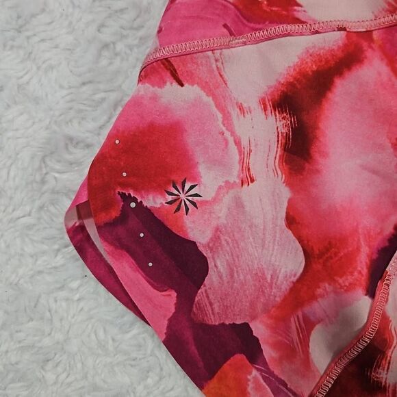 NWOT Athleta printed run with it 3.5 in short women's XL Pink Purple Painted Ene - Picture 8 of 9